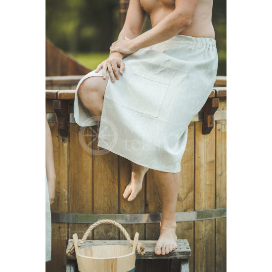 Linen men's sauna apron ,,Plain"